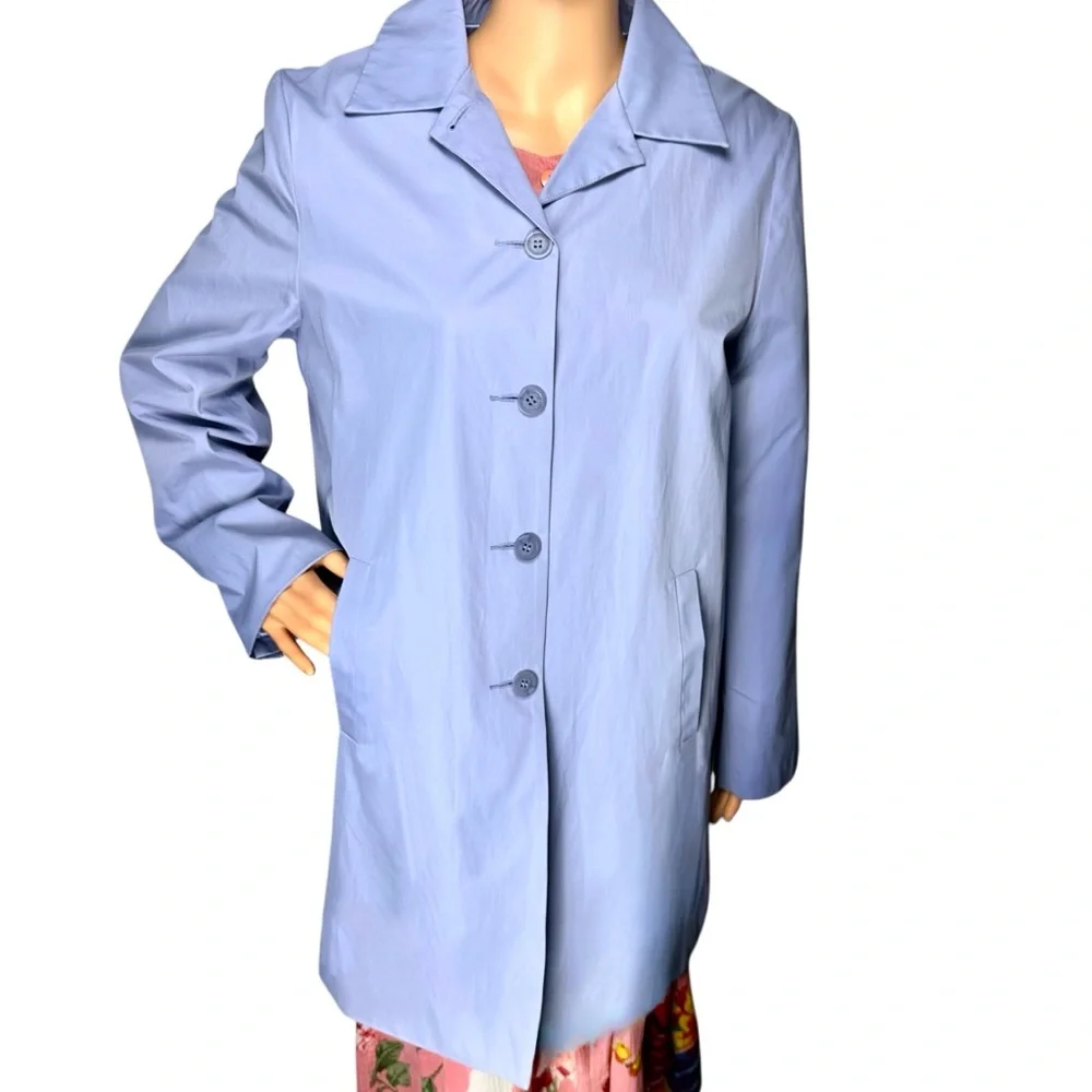 Weatherproof Lavender Rain Jacket Women’s M Periwinkle Lightweight Trench Coat‎